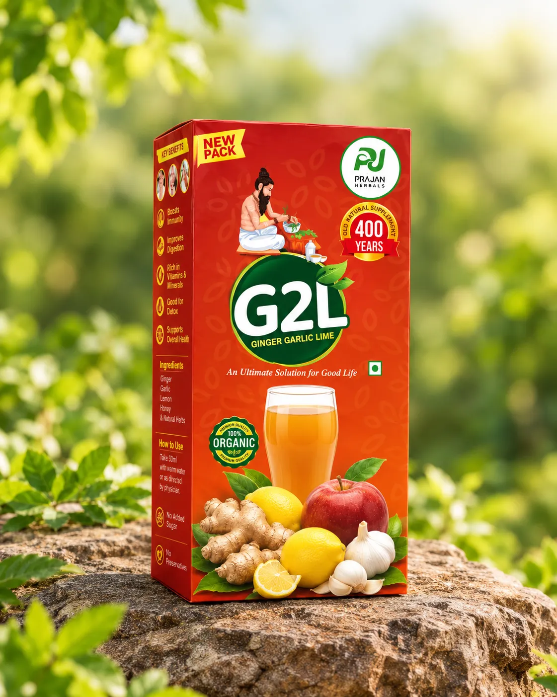 Prajan Herbals G2L Ayurvedic wellness juice pack